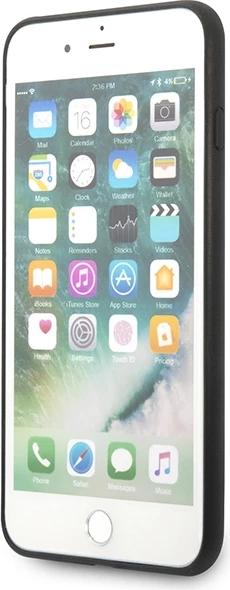 Ovitek za iPhone 7 Plus / iPhone 8 Plus, Karl Lagerfeld Saffiano Karl&Choupette Head, črn