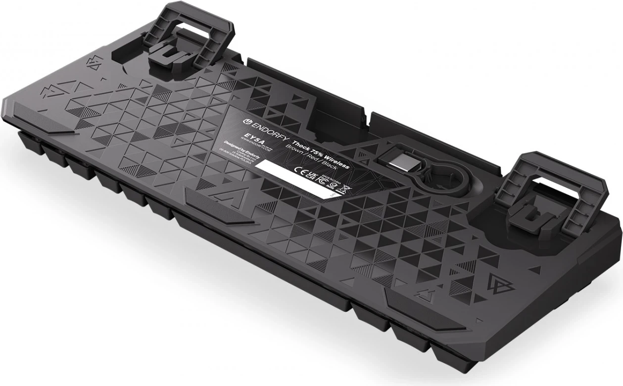 Brezžična igralna tipkovnica Endorfy Thock Red, USB-C, črna