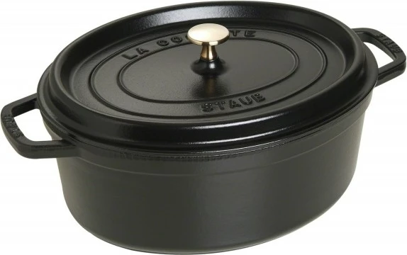 Lonec za počasno kuhanje Staub cocotte 5,5 L, lito železo, črn