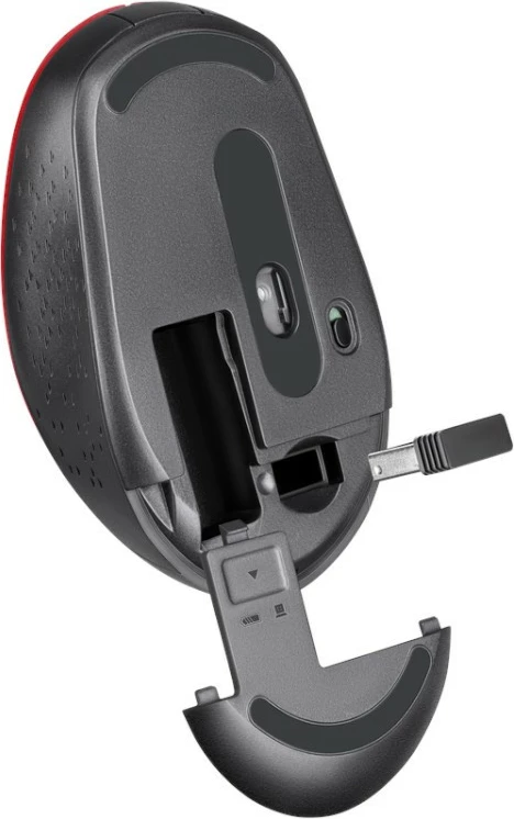 Brezžična miška Defender AURIS MB-027, 800/1200/1600 DPI, rdeča