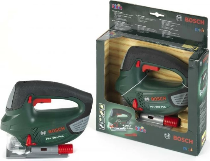 Električna žaga za otroke Bosch Klein 8379, na baterije, črna/siva/zelena/rdeča