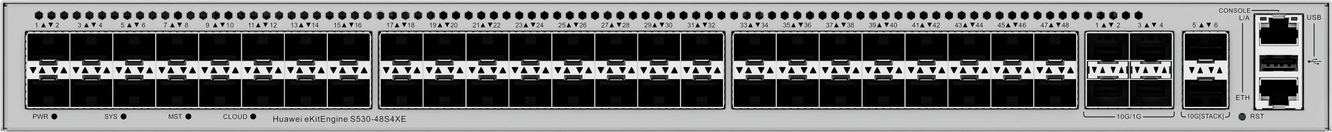 Upravljani L3 switch eKit S530-48S4XE, HUAWEI, Rack 1U