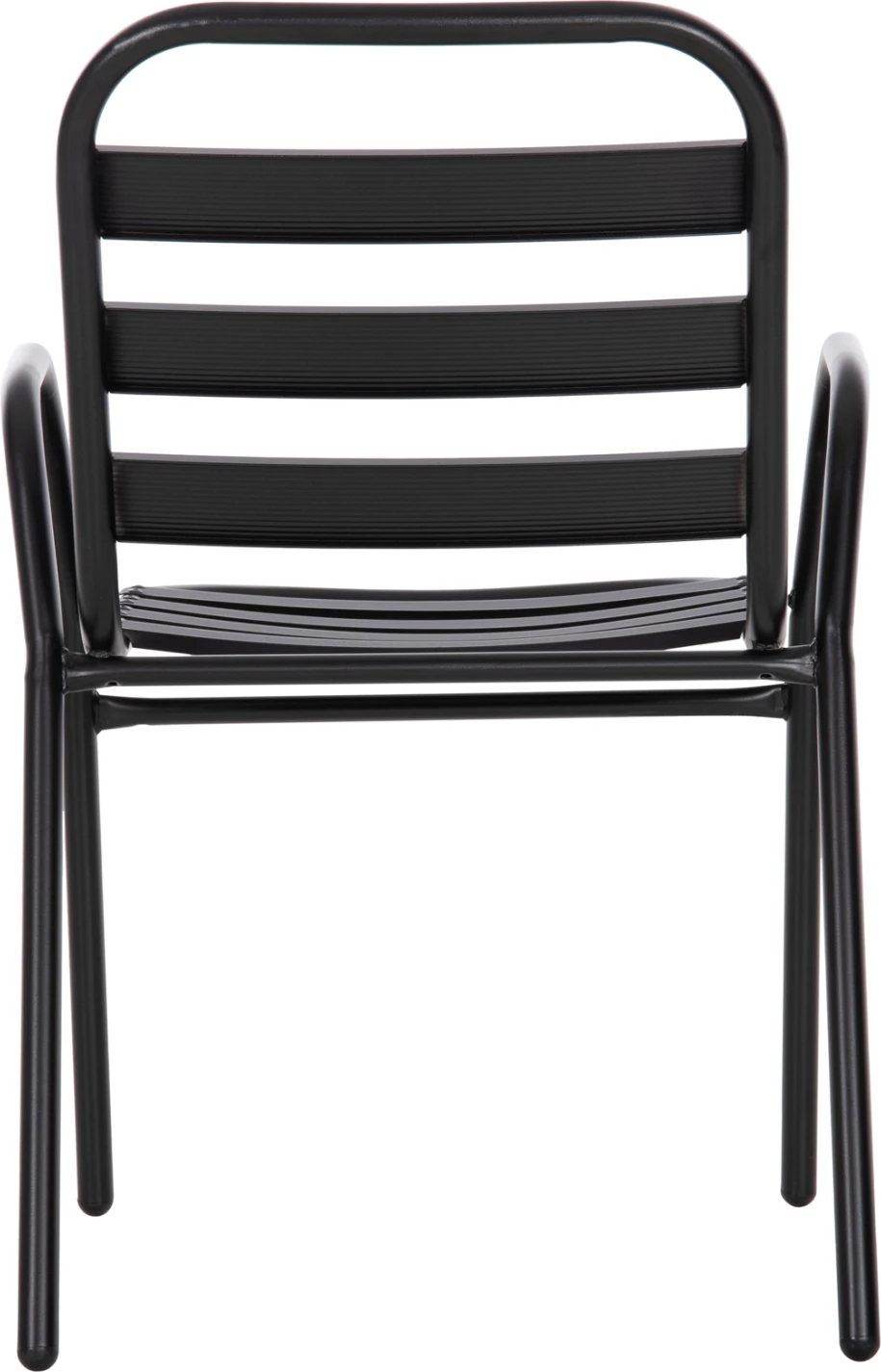 Stol Prelude FH5970.03 kovinski okvir-aluminij sedež in naslonjalo-črna 54x56x79Hcm