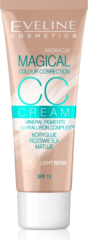Korektivna CC krema Magical Colour Correction Eveline Cosmetics 50 Light Beige SPF15 30 ml