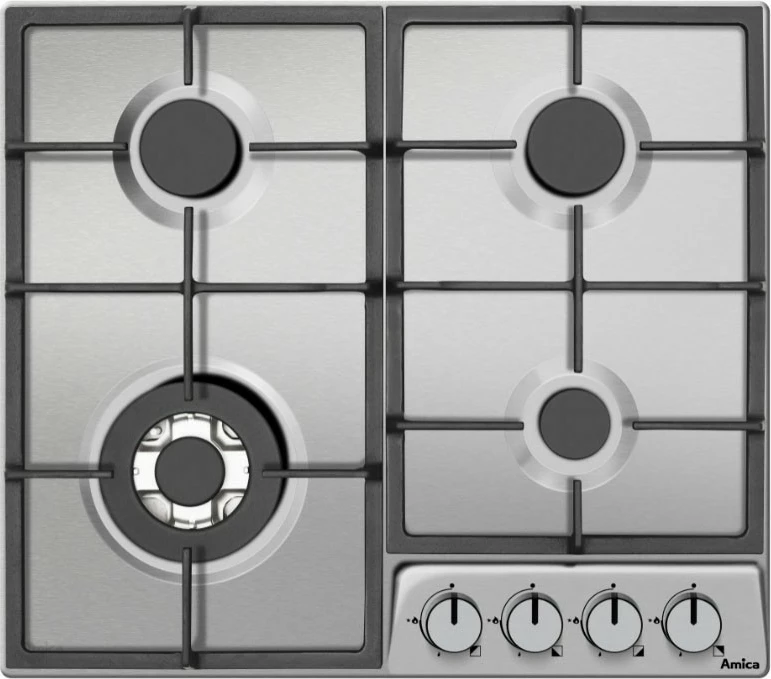 Plinski štedilnik, Amica PGD6101APR, 4 kuhališča, inox