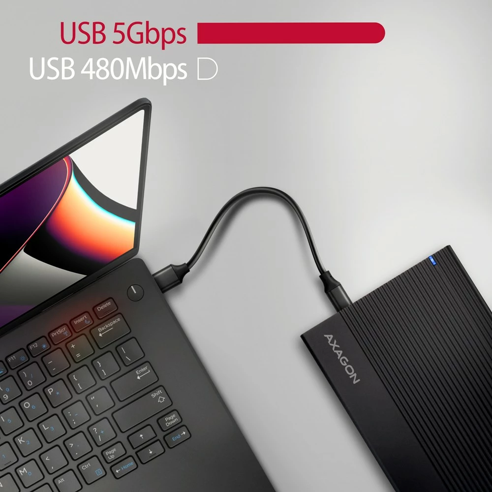Zunanje računalniško ohišje za trdi disk 3,5", USB 3.2 Gen 1, SATA, kovinsko, črno AXAGON EE35-GTR Zunanje računalniško ohišje za trdi disk 3,5", USB 3.2 Gen 1, SATA, kovinsko, črno AXAGON EE35-GTR