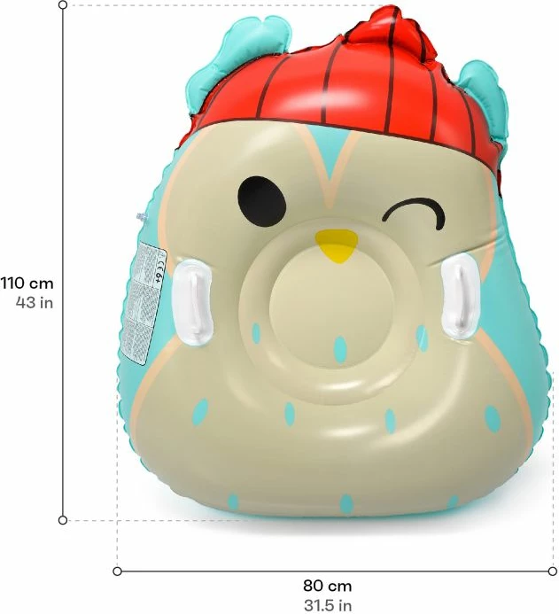 Sanka za sneg za otroke, Meteor Owl 16765, večbarvna