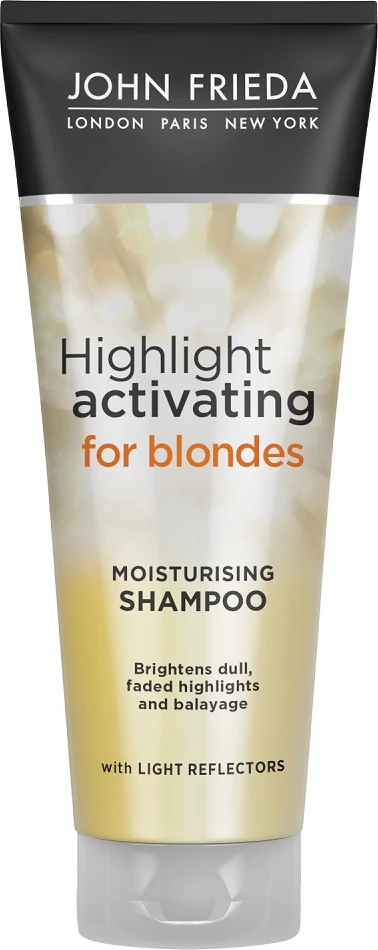 Vlažilni šampon za svetlolase, aktivira poudarke, John Frieda Sheer Blonde Highlight Activating Moisturizing, 250 ml, za ženske