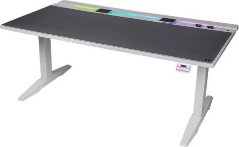 Gaming miza z nastavljivo višino Thermaltake G700 RGB, LED, bela/črna