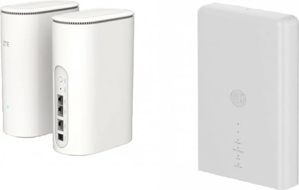 Zunanje 5G usmerjevalnik ZTE MC889 ODU + notranji usmerjevalnik ZTE Z1320 WiFi6 AX3000, bel komplet