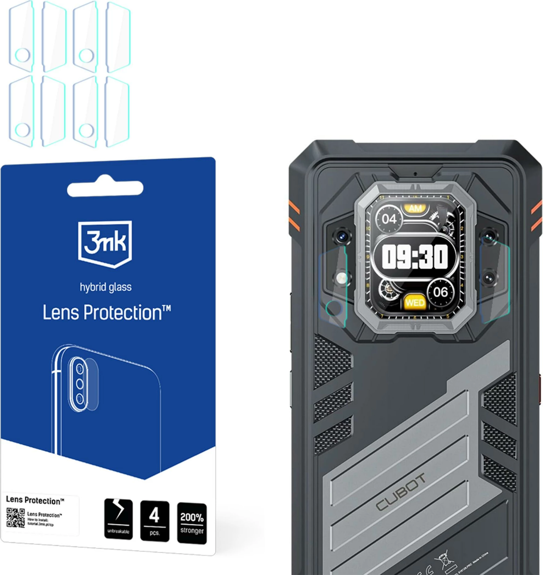 Zaščitno steklo za leče kamere, 3mk Protection, za Cubot KingKong Star 2, komplet 4 kosi