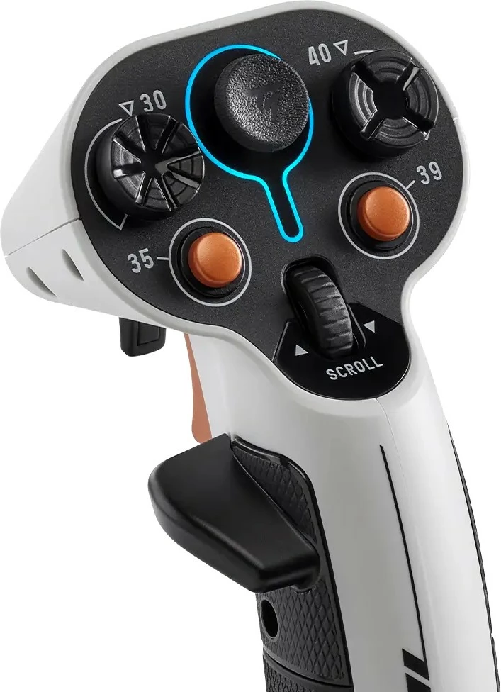 Napreden joystick za letenje Thrustmaster SoL-R 1 FlightStick za PC, LED, USB Type-C, črno/bel