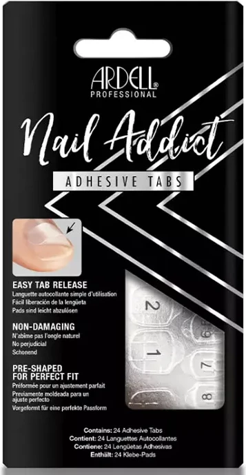 Samolepilni trakovi za umetne nohte Ardell Nail Addict Adhesive Tabs, 24 kos