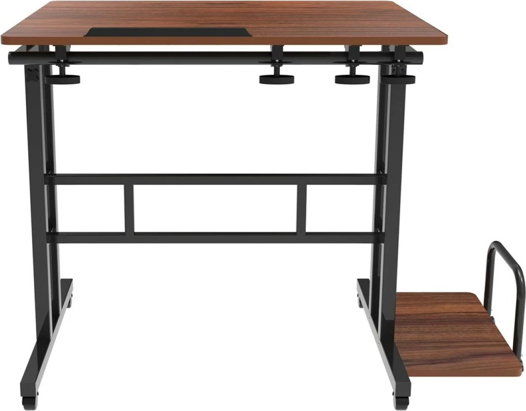 Mobilna miza z nastavljivo višino Maclean MC-124 B, 80x60 cm, višina 67–115 cm, nosilnost max 50 kg, črna