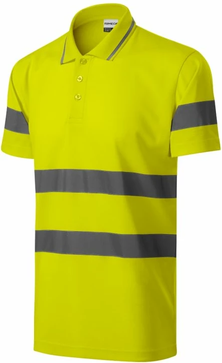 Polo majica Rimeck za moške, rumena fluorescenčna