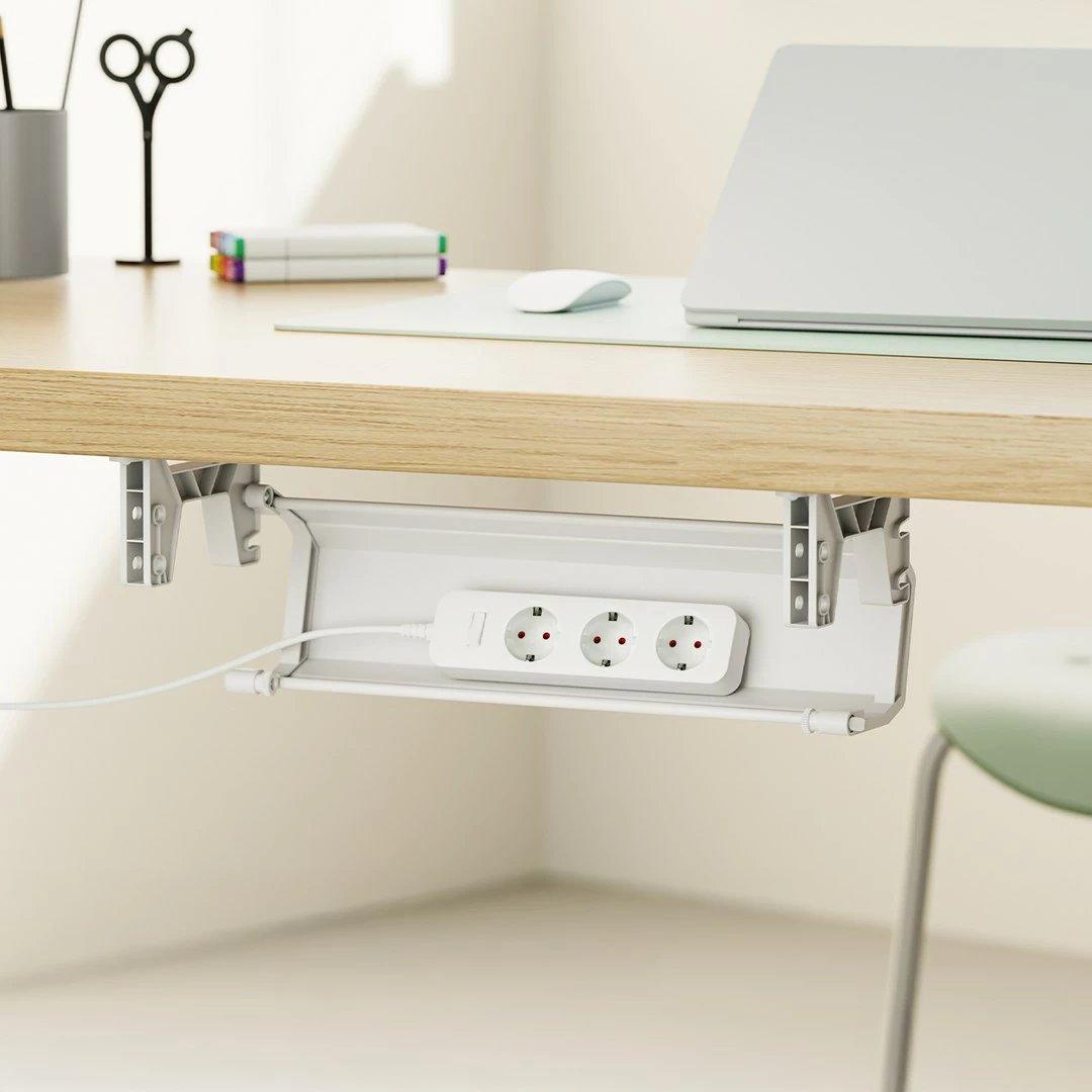 Organizator kablov pod mizo Maclean MC-106 W, bel