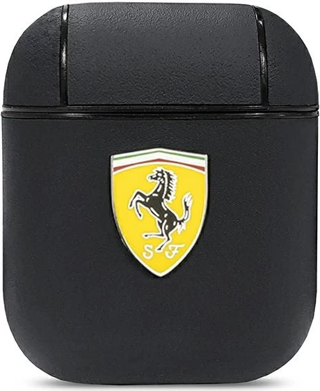 Ovitek za AirPods, Ferrari FESA2LEBK, usnje, črn