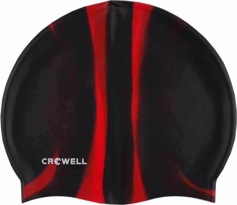 Plavalna kapa Crowell Multi-Flame-01, črna in rdeča
