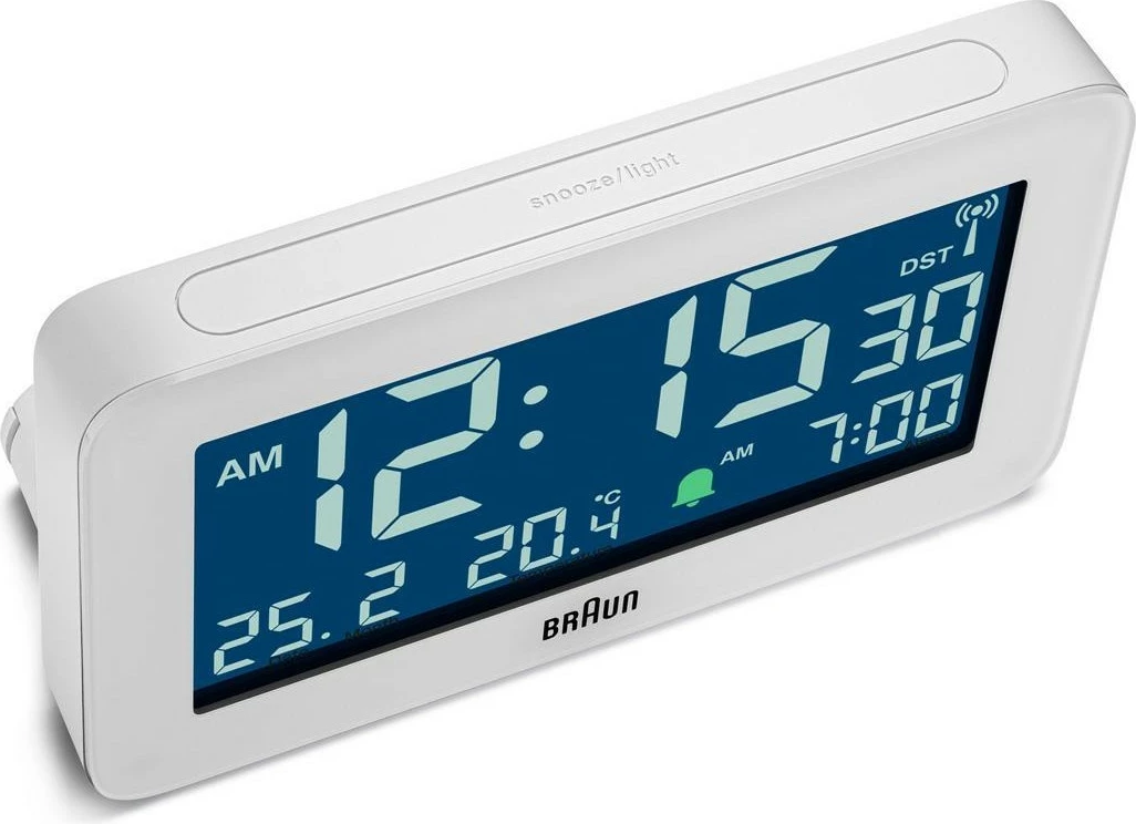 Digitalni alarm, Braun BC10, LCD zaslon, termometer, 12/24 h, bel