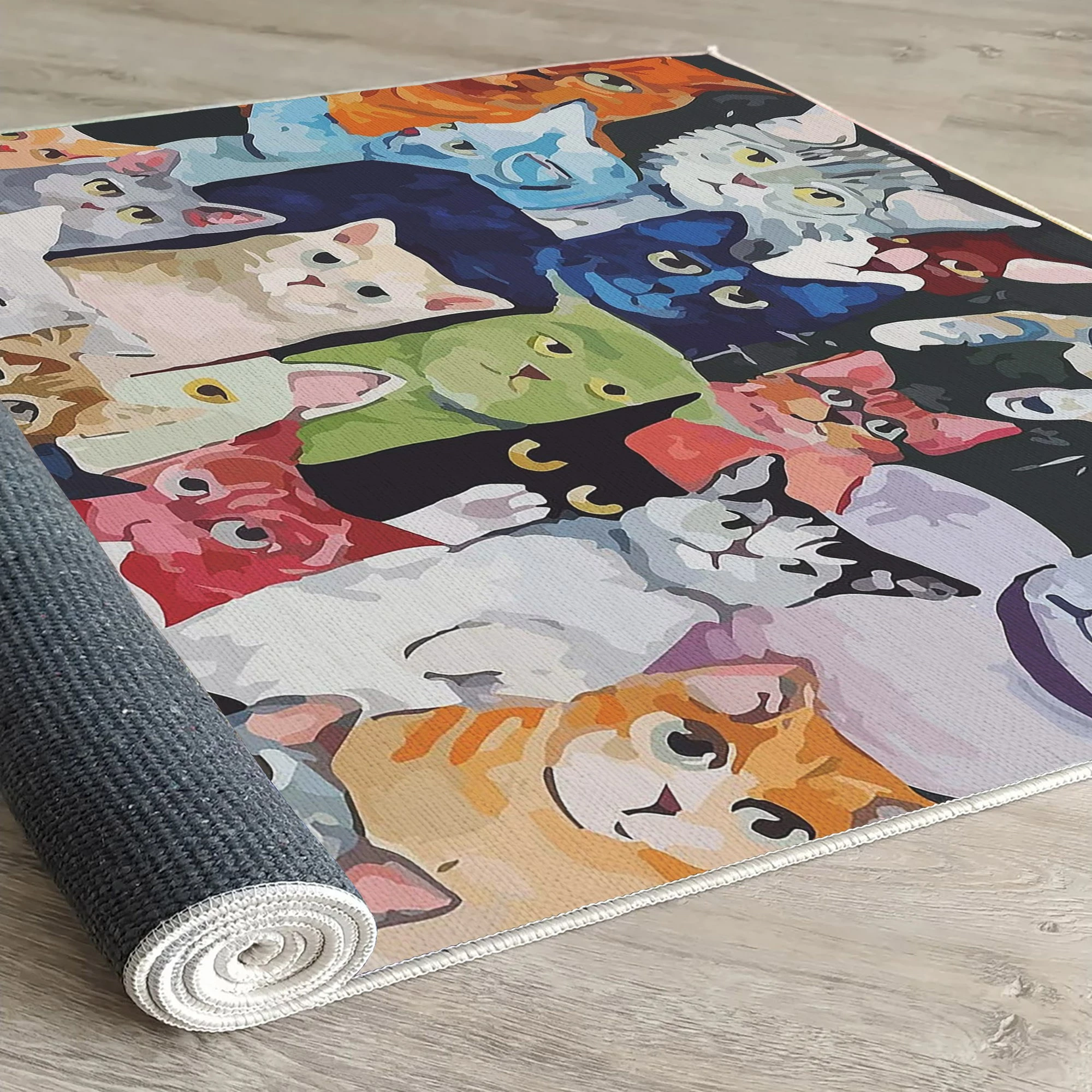 Preproga z motivom mačke, večbarvna, 160 x 230 cm, Woopamuk238