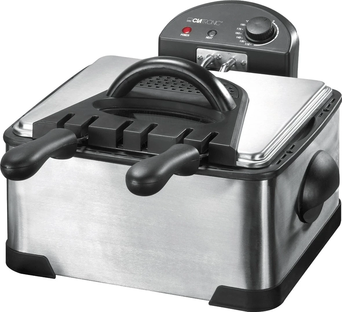 Friteza Clatronic FR 3195, 200 W, 4 L, inox, črna