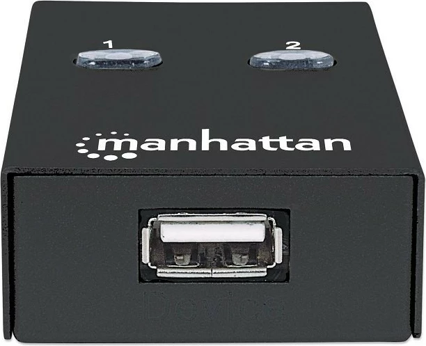 USB stikalnik Manhattan 162005, 2 PC - 1 USB, črn
