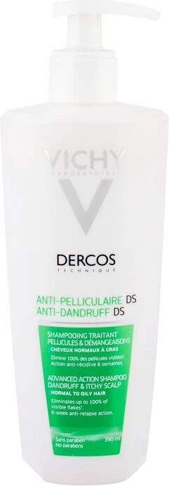 Šampon proti prhljaju za normalne in mastne lase Vichy Dercos, 390 ml