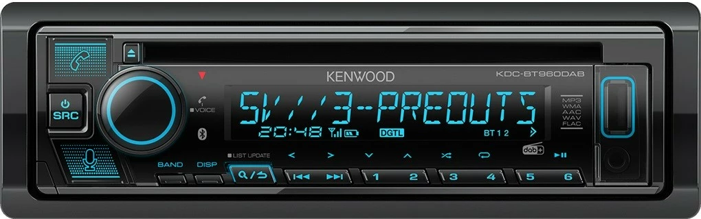 Avtoradio Kenwood KDC-BT960DAB, Bluetooth, DAB+, CD, črn