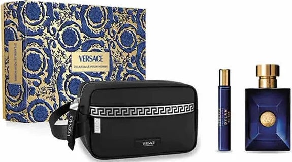 Eau de Toilette za moške, Versace Dylan Blue Pour Homme, set 3 kosov, 100 ml