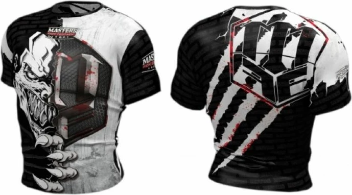 Fitnes majica za moške Masters, črno/bele