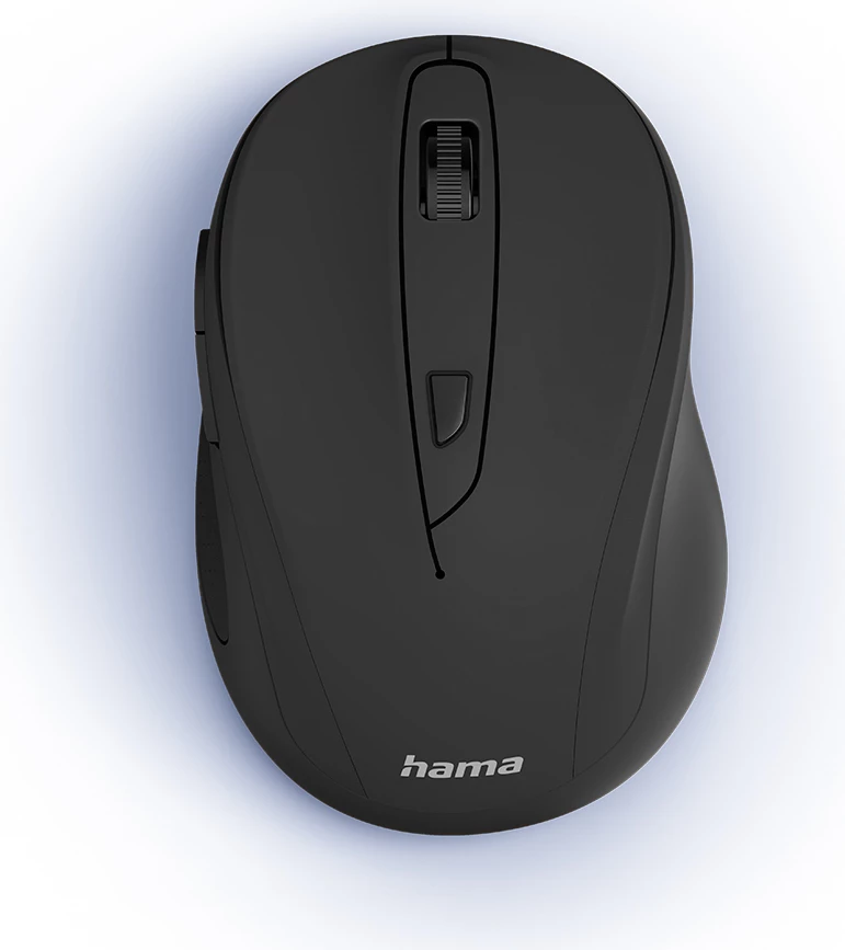 Brezžična optična miška za prenosnik, Hama MW-400 V2, črna