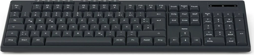 Brezžični komplet tipkovnice in miške Hama WKM-200, QWERTY, črn