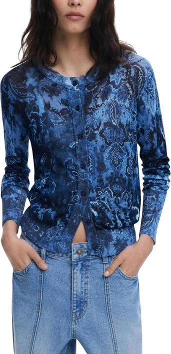 Xempar z cvetličnim vzorcem, Desigual, ženski, modra