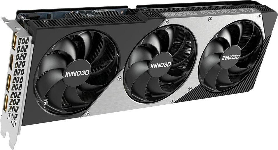 Grafična kartica Inno3D RTX 5060 Ti Twin X3 OC, 8 GB GDDR7, 3 ventilatorji, črno/siva