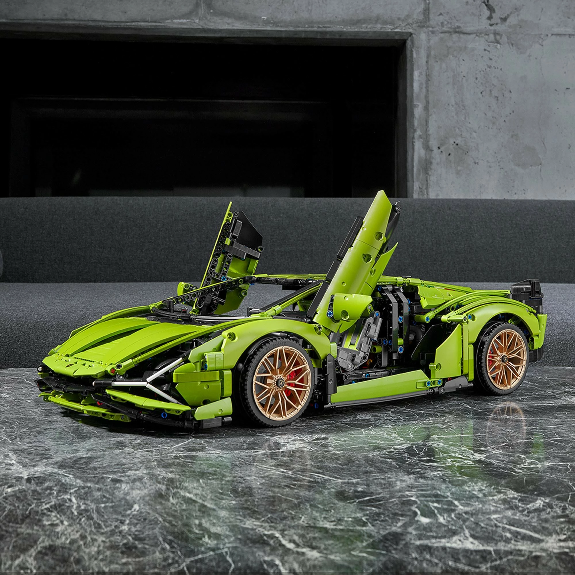 Set gradnje LEGO Technic Lamborghini Sián FKP 37, 8+ let, plastika, 457 kosov, večbarven