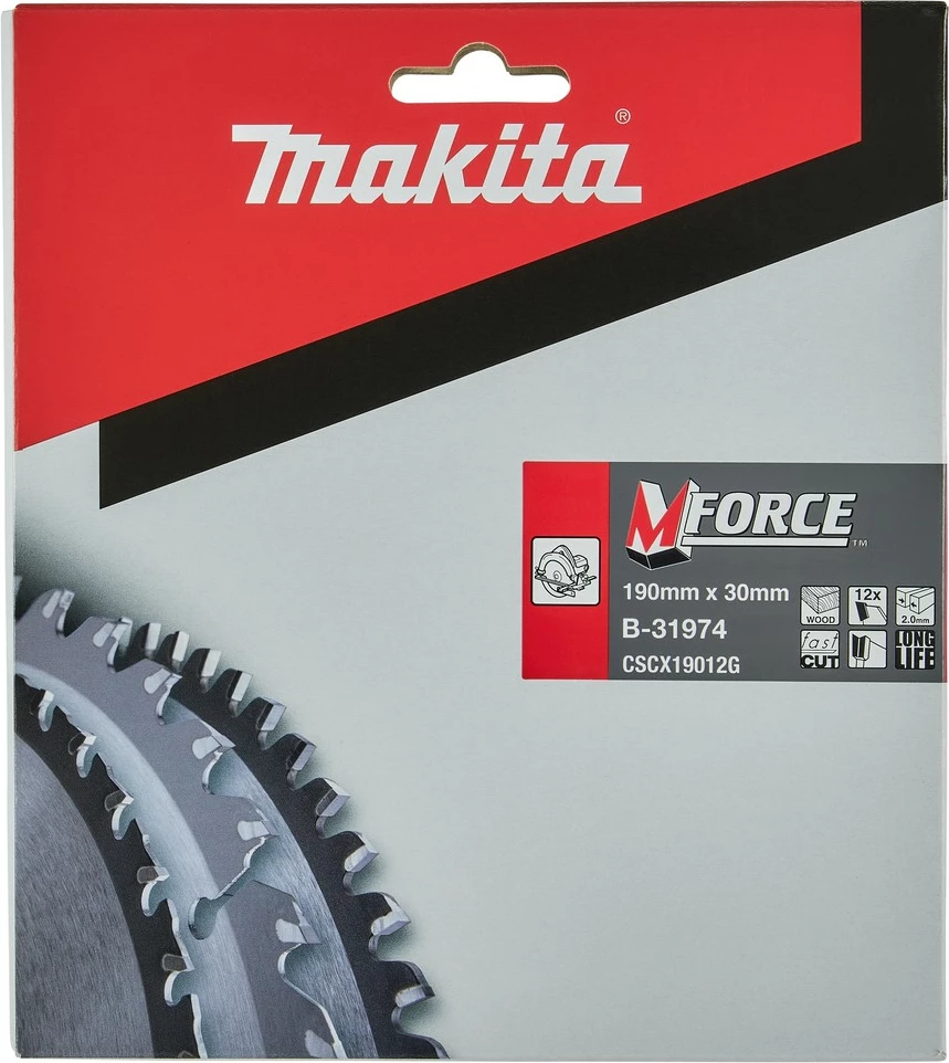 Rezalni disk M-FORCE 190x30x12 zobov, Makita