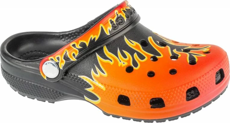 Otroške japonke Crocs, črno-oranžne