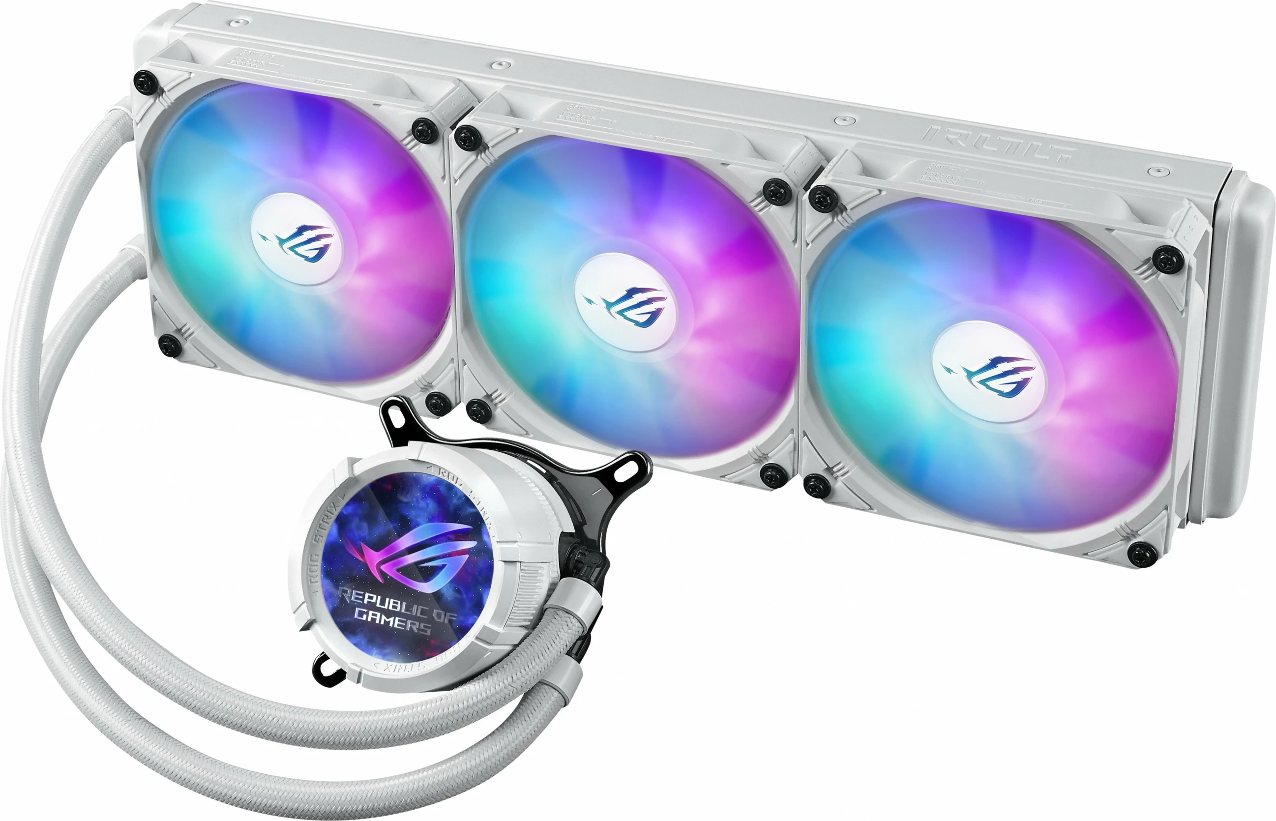 Vse-v-enem vodno hlajenje ASUS ROG Strix LC III 360 ARGB, 3x120 mm, bela