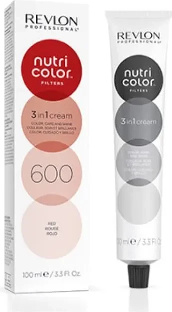 Barvna krema za lase Revlon Nutri Color Filters Fashion 600, 100 ml, unisex, rdeča