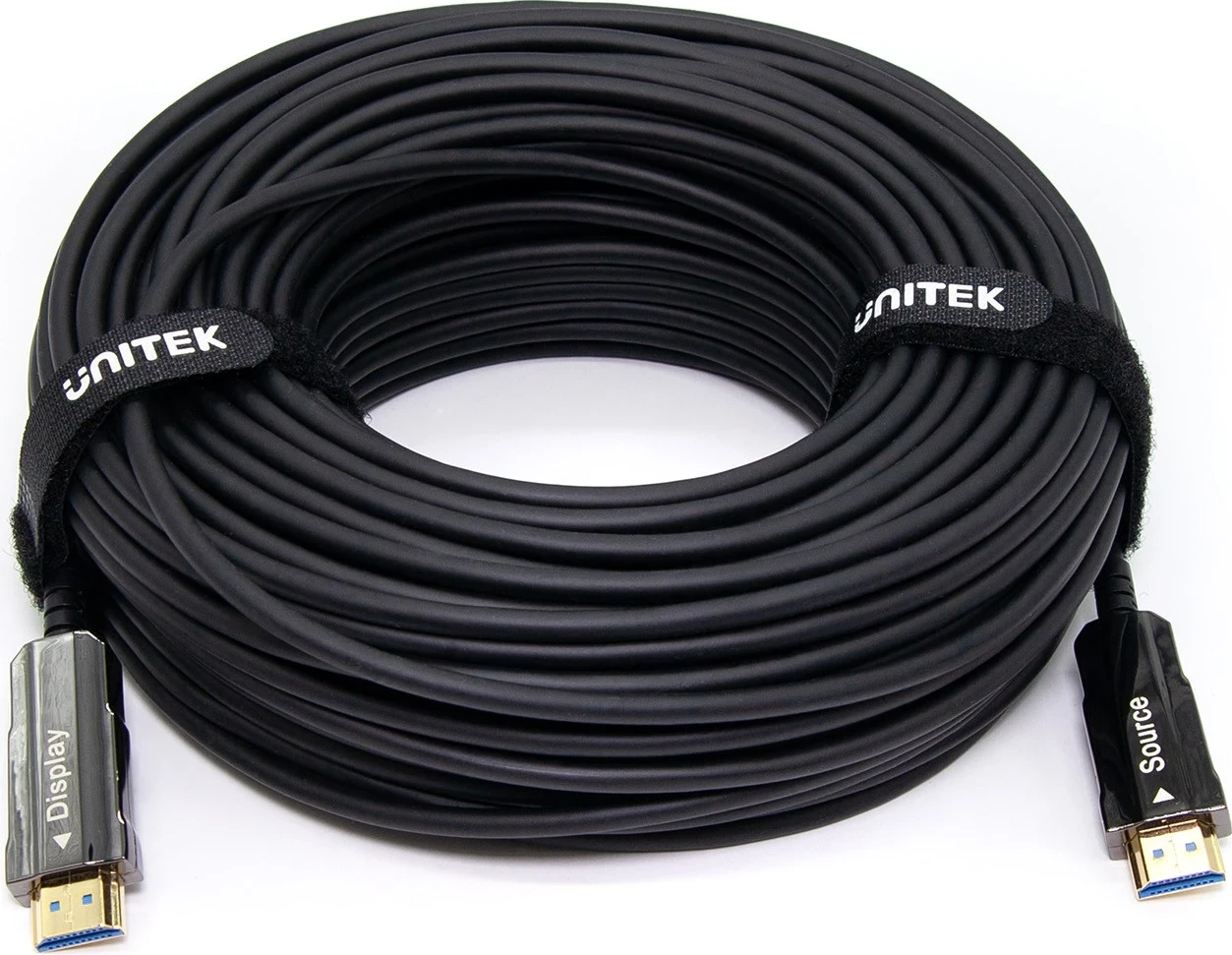 Optični HDMI kabel Unitek 2.0 AOC 4K 60Hz 40 m, črn