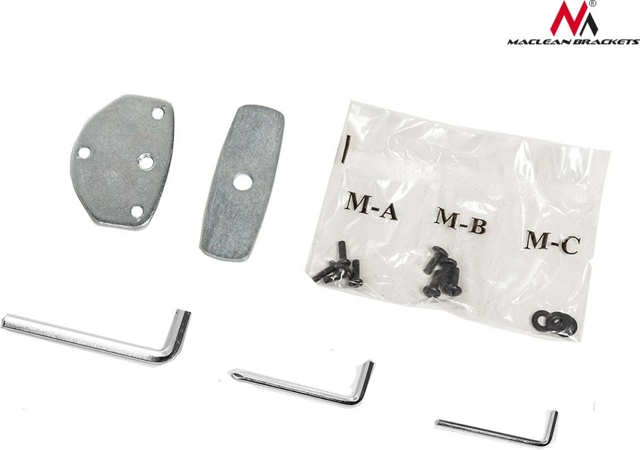 Namizni nosilec za dva monitorja, Maclean MC-714, 13–27", alumin, črno/srebrn