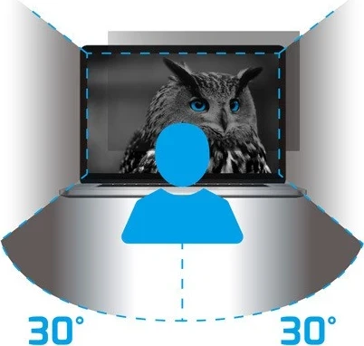 Filtr za zasebnost za 24" zaslon 16:9 Natec Owl (531x298mm)