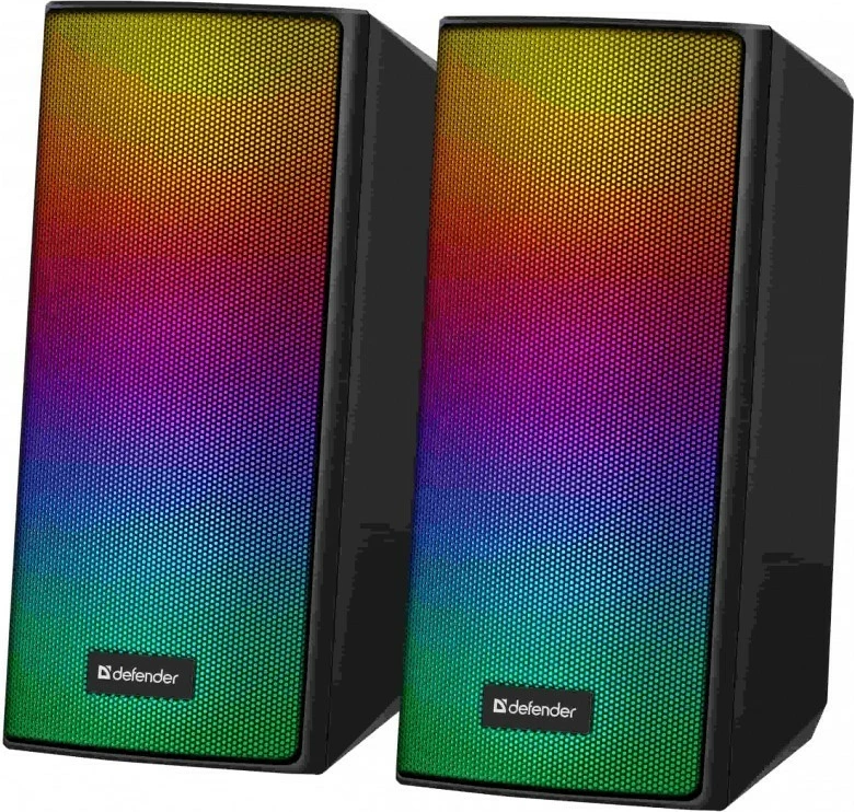 Zvočniki za računalnik Defender Spitfire 2.0, Bluetooth, 6 W, LED, črni (komplet)