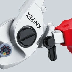 Stranske klešče Knipex 95 11 165, 165 mm, jeklo, rdeči plastični ročaj