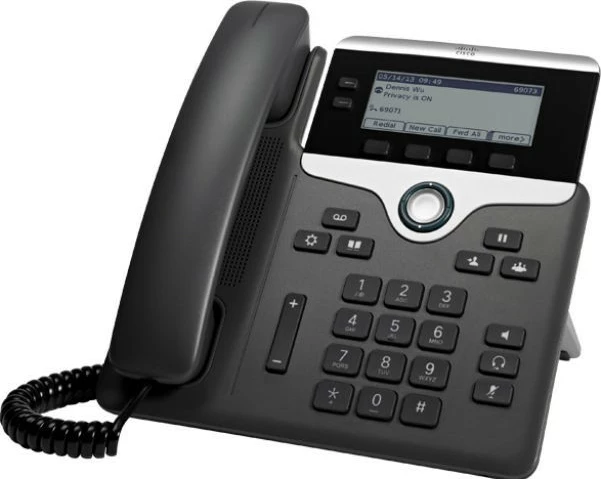 IP telefon, LED, 1 linija, PoE, črn/srebrn Cisco 7811