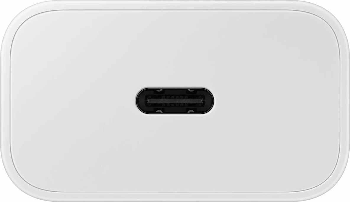 Superhiter polnilec 25W GaN z USB-C kablom, Samsung EP-T2510XWEGEU, bel Superhiter polnilec 25W GaN z USB-C kablom, Samsung EP-T2510XWEGEU, bel