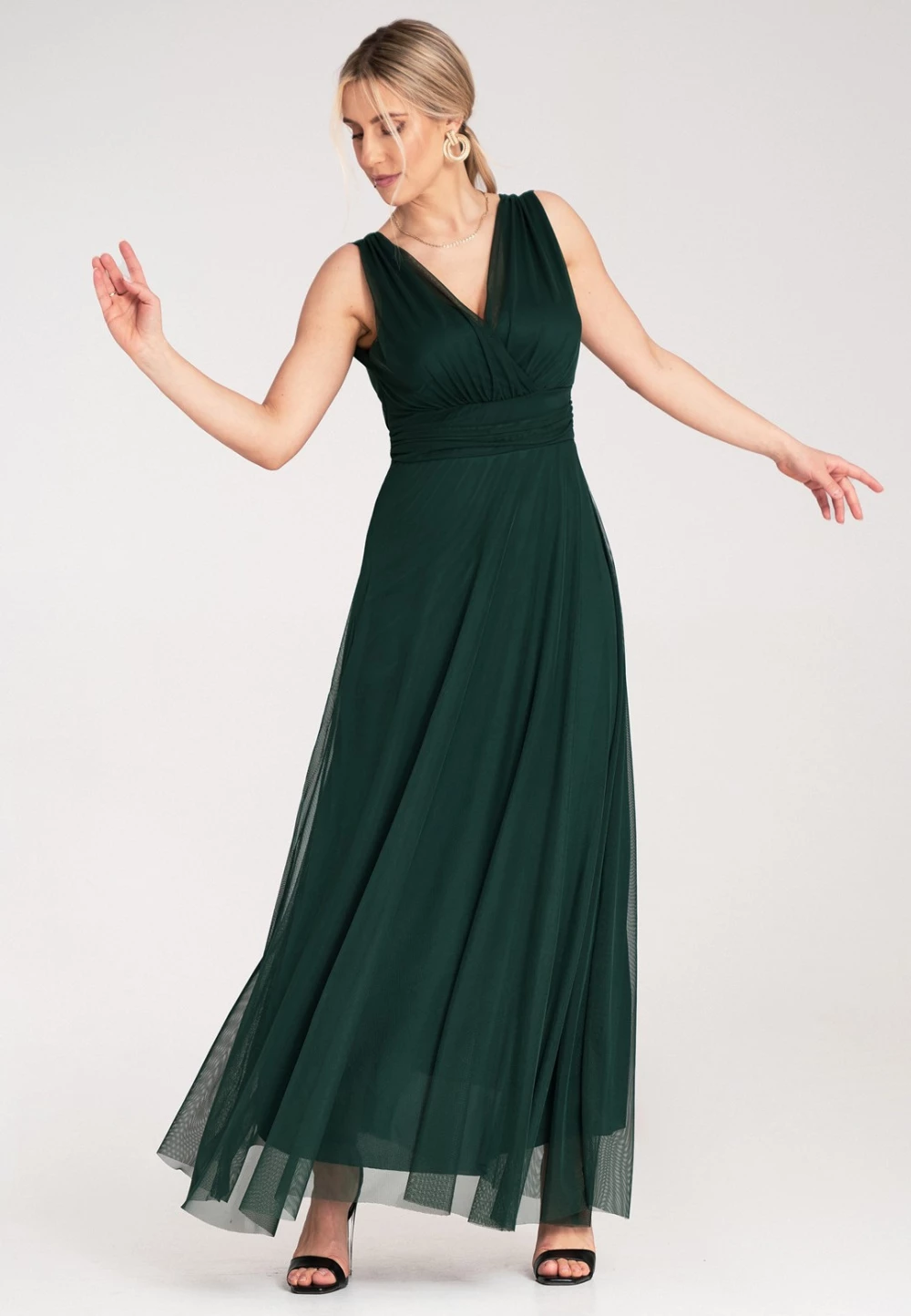 Maxi obleka Figl 214774, zelena