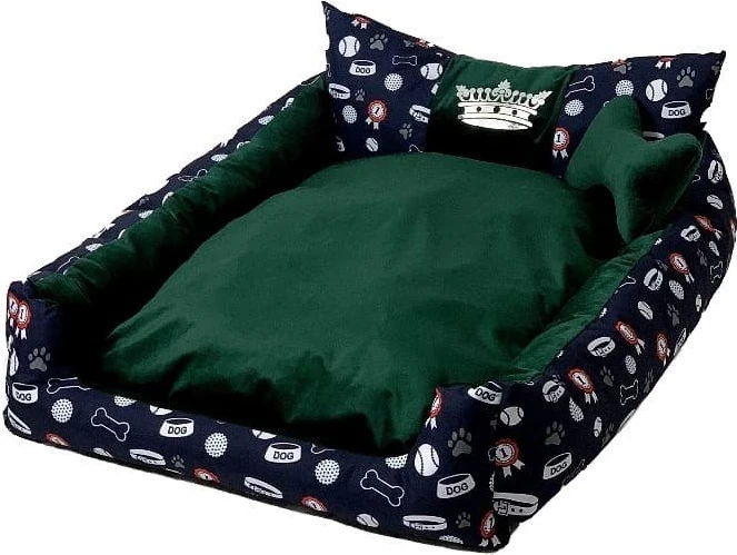 Postelja za pse in mačke GO GIFT XXL - zelena - 110x90x18 cm