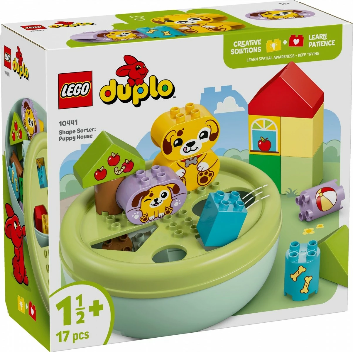 Igralni set Shape Sorter – hiška kužka, LEGO DUPLO 10441, 17 delov, večbarvno
