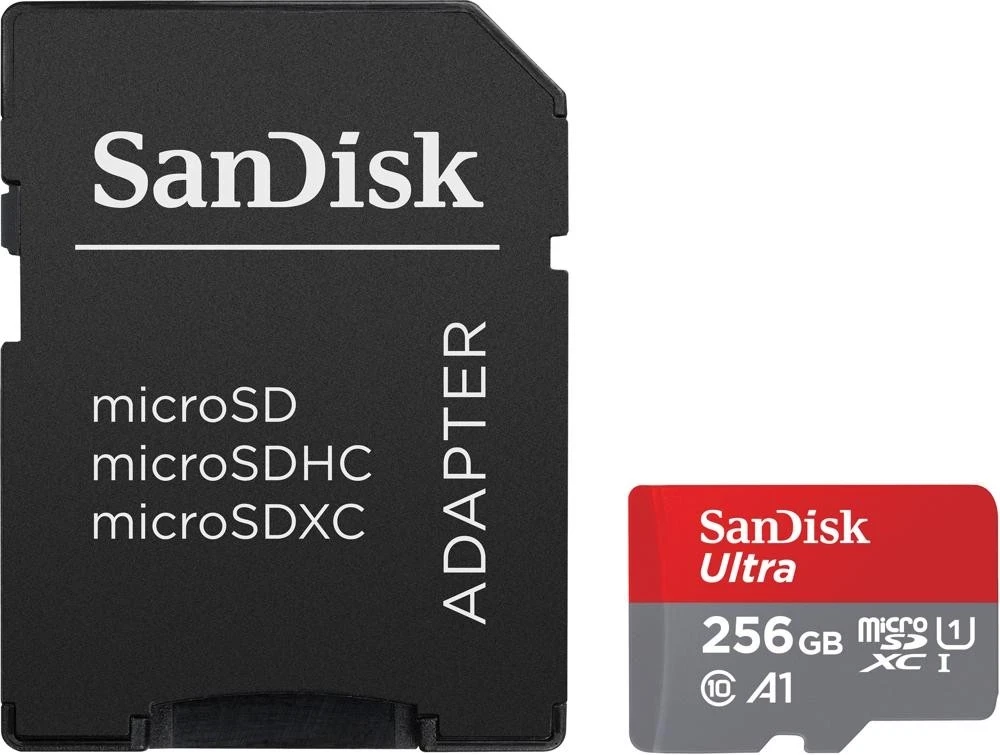 Kartica pomnilnika microSDXC 256GB, SanDisk Ultra + adapter